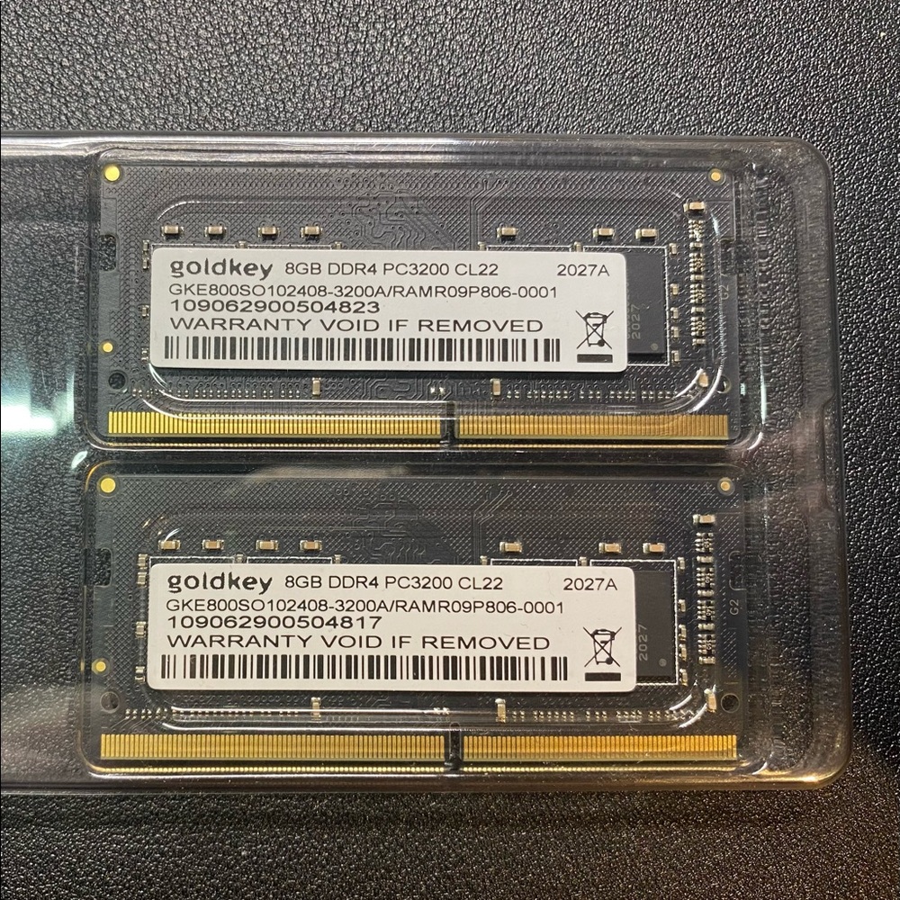 2X8GB DDR4 memory card